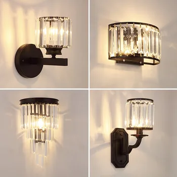 Nordic nástenné svietidlo spálňa nočná lampa štúdia obývacia izba balkón uličkou tvorivé svetlo luxusné vnútorné crystal nástenné svietidlo