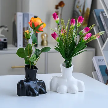 Nordic art keramické vázy ženskej polovice tela umenie váza váza domova keramická váza dekor váza office dekor