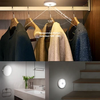 Nový Inteligentný Senzor Pohybu, Nočné Svetlo Pre Kuchynské Skrinky Šatník, Spálňa Osvetlenie Nočné Lampy