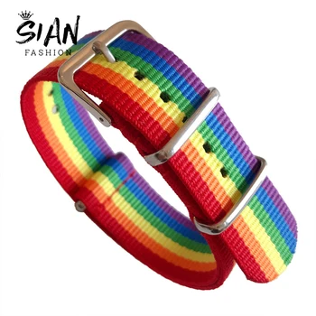 Móda Rainbow Gejom, Lesbám Bisexuáli Transgender Náramky Pride Tkané Pletená Mužov Pár Bangles Priateľstvo Šperky Darček