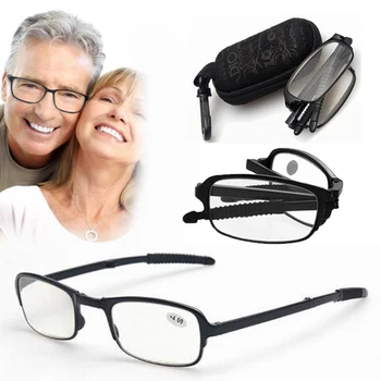 Živica Objektív 100~400 Stupňov Muži Ženy Skladacie Prenosné Ultralight Okuliare na Čítanie s Okno zväčšovacie sklo Okuliarov