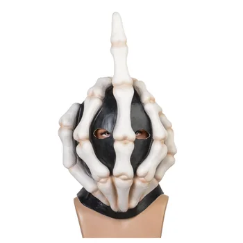 Dať Prst Maska Latexová prostredníkom Pokrývky hlavy Jedného prsta Pozdrav Masky Halloween Party Cosplay Rekvizity 2 Druhy