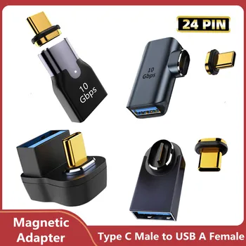 USB 3.1 toTypeC Magnetický Adaptér USB 3.0 Samica na USB-C 10Gbps OTG Konektor Rýchle Nabíjanie pre Tablet Telefón Macbook Klávesnice