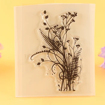 YLCS041 kvety silikónové jasné známky pre Scrapbooking DIY fotoalbum karty dekorácie gumové pečiatky transparentné pečiatka 7*9 cm