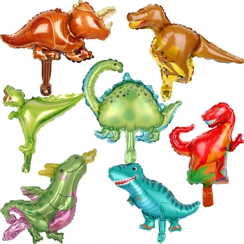5 ks Mini Dinosaura Fóliový Balón Chlapci Jungle Zvierat, Balóny, Hračky Dinosaurov Detské Narodeninové Party Dekorácie Dodávky Balónikov