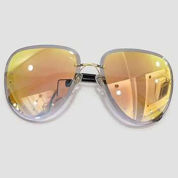 Móda Zrkadlo Pilot, slnečné Okuliare Ženy Značky Vintage Luxusné Nadmerné Slnečné Okuliare Odtiene UV400