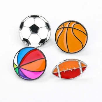 Spoločnosti Logo Brošňa Školského Klubu Basketbal, Volejbal, Futbal, Rugby Smalt Šport Študent Deti Pin Golier Odznak Hobby Šperky
