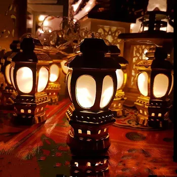 10 KS Gold LED Ramadánu Svietidlá Moslimských Ramadánu Dekorácie 2M Dekoratívne Pre Eid Mubarak v Teplej Bielej miestnosti dekorácie