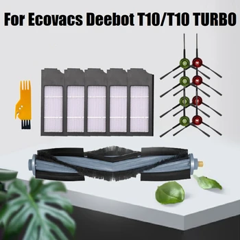 15Pcs Príslušenstvo Držiak Pre Ecovacs Deebot T10/T10 TURBO Robot Vysávač Umývateľný Hlavnej Strane Brushe HEPA Filter
