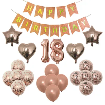 1Set 18 21 30 40 50 60 Rokov Narodeninové Balóny Happy Birthday Party Banner Dospelých 18. 21. 30. 40. Výročie Dekor Dodávky