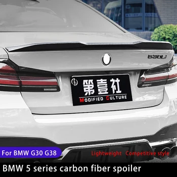 Vhodné na BMW 5 Series G38 G30 uhlíkových vlákien spojler 2018 2019 2020 2021 M MP M5 štýl upravené zadné chvost krídlo