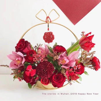 2019 železa kvet obaly boxy kvety segmentov kytice darčekový balíček box valentína, svadbu, výzdoba prípade kvet balenie
