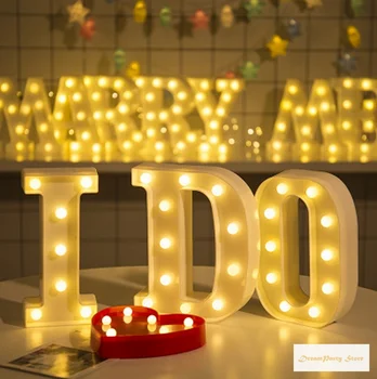 DIY 3D Písmeno Svetlo LED Nočné Osvetlenie, 26 anglicky Stan Znakom Abecedy, Nočné Lampy Atmosféru Domova Svadby, Narodeniny Dekor Svetlo