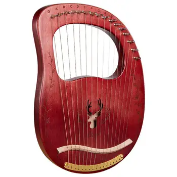 Mahagón 16-tón Prenosné Lýra Harfa Strunové Hudobné Nástroje Príslušenstvo Súprava