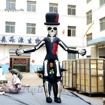 Vonkajšie Karneval Prehliadka Výkon Chôdza Nafukovacie Kostra Bábkové 3,5 m Kontrolovateľné Vyhodiť Lebky Ghost Kostým S Klobúk