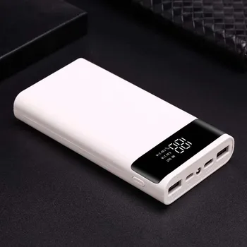 6*18650 Power Bank Prípade Dual USB Mobilný Telefón Nabíjať DIY Shell 18650 Batérie, Držiak na Nabíjanie Box W/ Digitálny Displej Black White