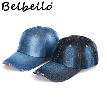 Belbello Novej Sezóny Módne čiapky pre mužov a ženy Jednoduchý Ľahký dosku Umyť kovboj šiltovku bežné pohodlné čiapky