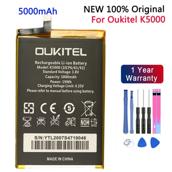 100% Originálne 5000Ah K5000 Batérie Pre Oukitel K5000 K 5000 Telefón kvalitné Batérie S Sledovacie Číslo+bezplatné nástroje