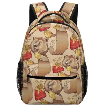Nové Honey Bear Kawaii Batohy pre Dievčatá Chlapci Teen Art Školské Tašky Mini Batoh Pre Ženy