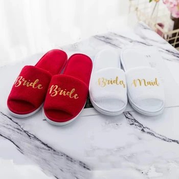 prispôsobený meno papuče Narodeniny Výročie Zapojenie svadobné návrh strana nevesta Bridesmaid, darčeky pre strany spa papuče