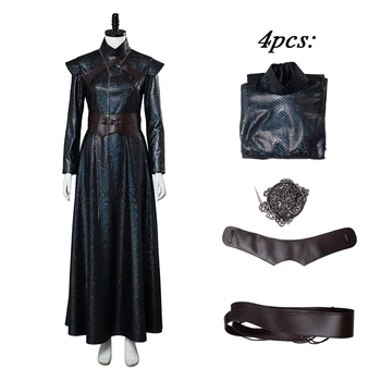 Dom Dragon Sansa Stark Cosplay Kostým Čierne Šaty Oblečenie Role-playing pre Dospelé Ženy, Dievčatá Halloween Karneval Oblek