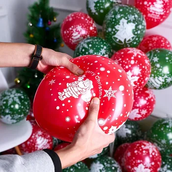 30pcs Vianočné Zlato Latex Vytlačené Balón 10 inch Zlaté Balóny, Konfety Vzduchu Vianočný Stromček Strana Deti Dekorácie Dodávky