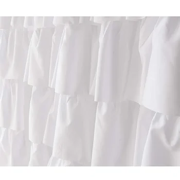 Prehrabať Sprchový Záves Domova Soft Polyester, Dekoratívne Kúpeľňové Doplnky Skvelé Pre Sprchy A Vane Biela,71 Inch X
