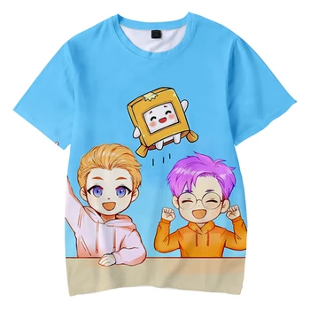 Lankybox 3D Vytlačí Deti T-shirts Módne Letné Krátke Rukáv Tričko Hot Predaj Deti Bežné Streetwear Oblečenie