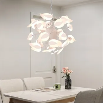 LED obývacia izba lampa spálňa lampa jednoduché moderné tvorivé osobnosti stromu list atmosféru led reštaurácia luster