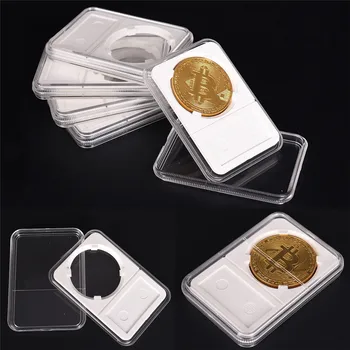 1PCS Mince Prípade PROFESIONÁLNYCH MINCE DISPLEJ Držiak na Zbieranie Mince Úložný Box 8.5x6x1.3 cm