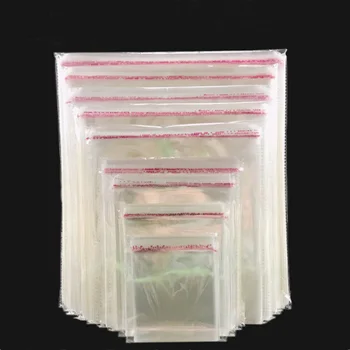 1000PCS 5C funkcie opp transparentná nálepka tesnenie taška oblečenie balenie/skladovanie taška šperky taška darčeková taška