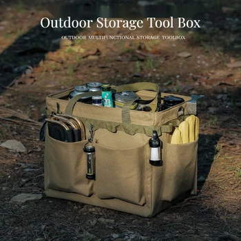 Potreby na kempovanie skladovanie taška Veľká kapacita multi-funkčné outdoorové nástroj úložný box prepravný vak Skladovanie pikniková taška