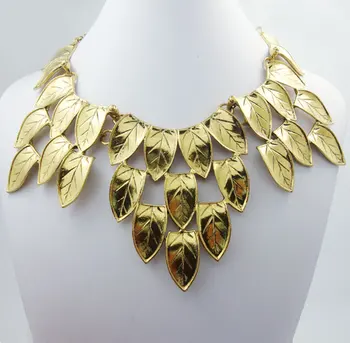 TTjewelry Celkom módne luxusné Javorový List Zlaté zlato-tón v štýle Art Deco štýl vyhlásenie náhrdelníky Doprava Zadarmo