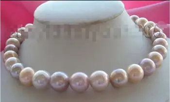 DYY + + + 817 véritable collier de perles rondes multicolores naturelles