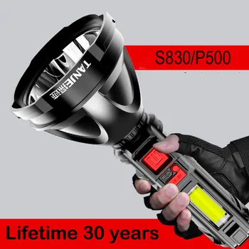 XHP500 najvýkonnejšie led baterka pochodeň usb S830 nabíjacie taktické ručné baterky lampy Vonkajšie osvetlenie zadarmo shpping 2pc