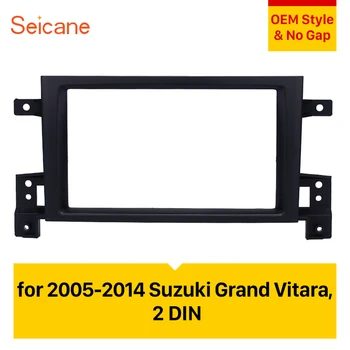 Seicane 2 Din Auto Stereo Fascia DVD Prehrávač Panel palubnej doske Auta pre obdobie 2005-2008 2010-2014 Suzuki Grand Vitara Audio Rám Orezania Rámu