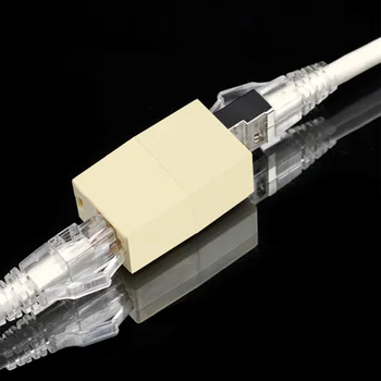 10pcs RJ45 Cat5 8P8C Zásuvky Konektora Spojka Pre Rozšírenie Širokopásmového pripojenia Siete Ethernet LAN Kábel Stolár Extender Plug
