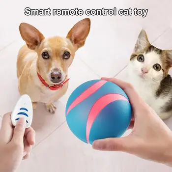 Eworld Verbeterde Afstandsbediening Kat Speelgoed Usb Elektrische Huisdier Interactieve Bal Led Knippert Bal Voor Katten Honden