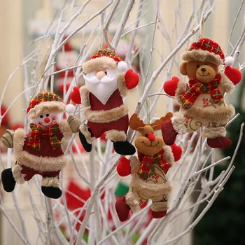 Vianočný stromček príslušenstvo Vianočné bábika tanec starého človeka, snehuliak jeleň medveď bábkové malé závesné prívesok darček
