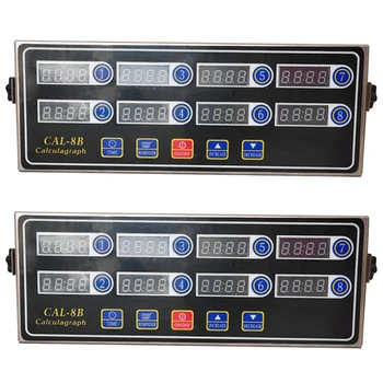 Nové 2X CAL-8B Prenosné Calculagraph, 8 Kanálový Digitálny Časovač, Kuchyňa, Varenie Načasovanie LCD Displej Hodiny Trasie Pripomienky