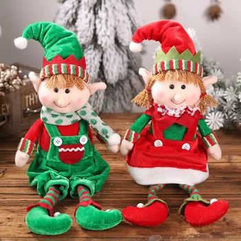 Nové Vianočné ozdoby, Vianočné závesné nohu elf sedí bábika ozdoby detí darčeky elf bábika domáce dekorácie