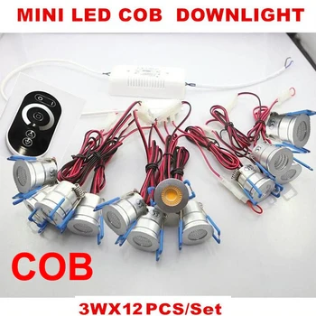 CREE 3W LED Reflektor, Stmievateľné LED Downlight LED Stropné Svietidlo AC85-265V+2.4 G Stmievač+Ovládač 16x3W 15x3W 12x3W 10x3W Doprava Zadarmo
