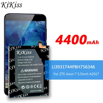 KiKiss 4400mAh Batérie Li3931T44P8H756346 pre ZTE Axon 7 5.5 palcový A2017 Vysoká Kapacita Batérie Telefónu Batterie Bateria+Darček Nástroje