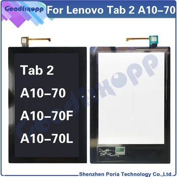 Na Kartu Lenovo 2 A10-70 A10-70F A10-70 L Tab2 LCD Displej Dotykový Displej Digitalizátorom. Montáž Náhradné
