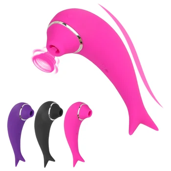 Stimulátor klitorisu Orálny Sex Bradavky Bulík Jazyk Vibrátor Sexuálne Hračky pre Ženy Silikónové Klitoris Bulík Vibrátor Pošvy Masér