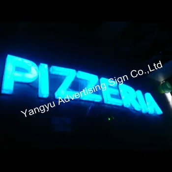 Vonkajšie Prispôsobený 3D led svetlo, až pizza shop prihlásiť písmená led svetelné značenie, 3D Logo