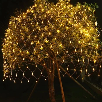 Čistý LED Reťazec Svetlá 8Modes 220V 1.5x1.5m 3X2M Festival Vianočné Dekorácie Nový Rok Svadobné Party Nepremokavé