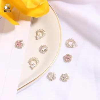 10 ks 3D kovov Zirkón Nail art šperky japonské na nechty, ozdoby najvyššej kvality crystal manikúra zirkón diamond charmsNail Crystal