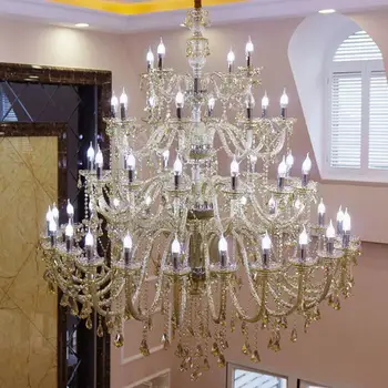 Luxusné tri-príbeh veľké Európske luster villa duplex stavebné schody hotel inžinierstva hala poschodí medziposchodí crystal chandel