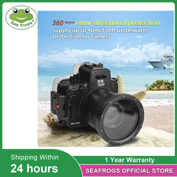 Vodotesné púzdro obal pre Canon EOS 760D 18-55 18-135 mm Podvodná Kamera 40m Photograpy Nepriepustné Ochranné puzdro